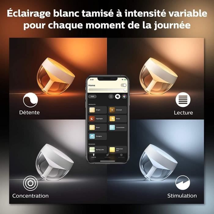 Lámpara Philips Hue White & Color Ambiance Iris, compatible con Bluetooth, negra, funciona con Alexa, Google Assistant y Apple.