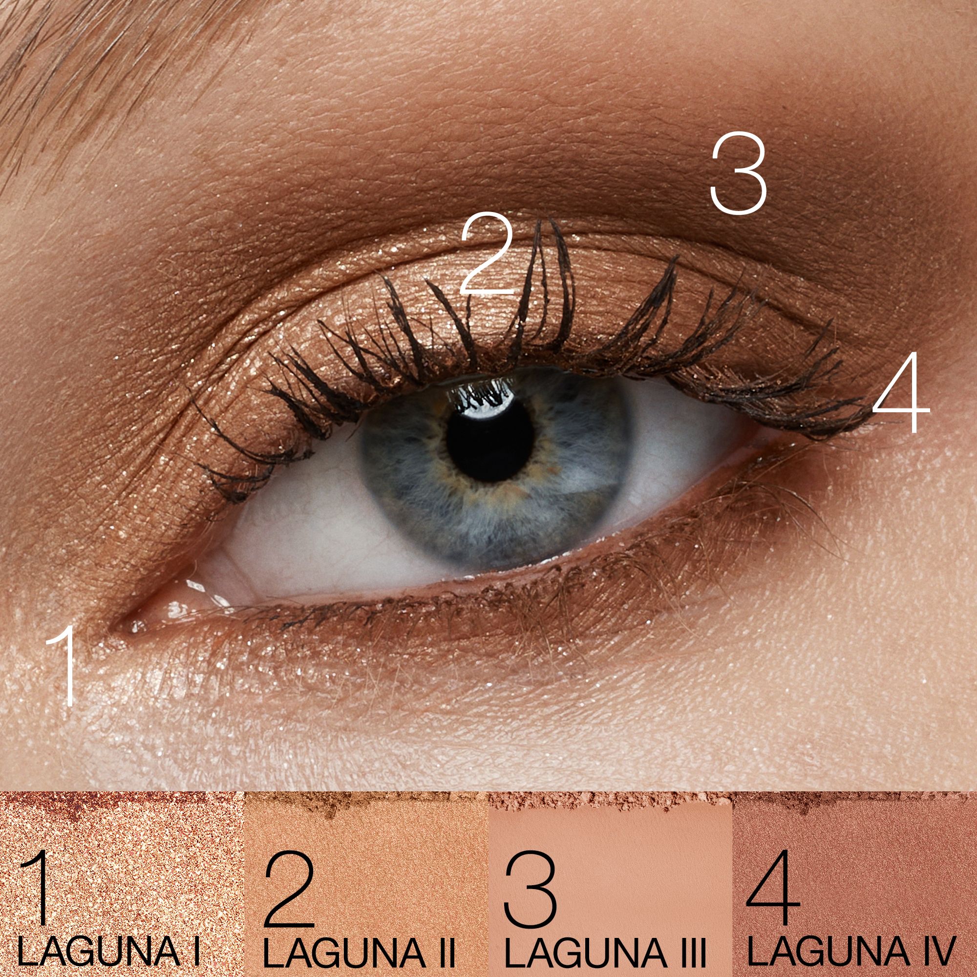 Paleta očných tieňov Quad Luxusné očné tiene