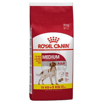 15 kg Royal Canin Size Trockenfutter für Hunde + 3 kg gratis!*