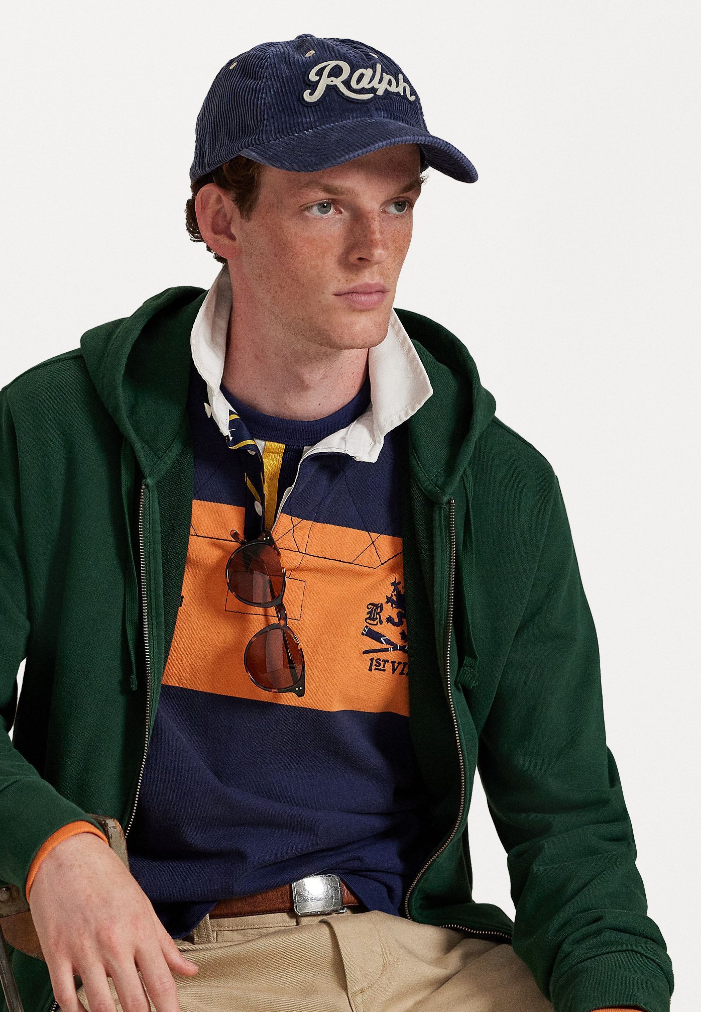 Polo Ralph Lauren LOOPBACK FLEECE HOODIE MET VOLLEDIGE RITS - Sweatshirt met rits - vintage dennenhout