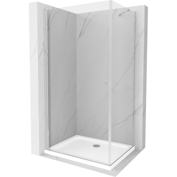 Kabina prysznicowa z brodzikiem Mexen uchylna Pretoria 80x70 transparent