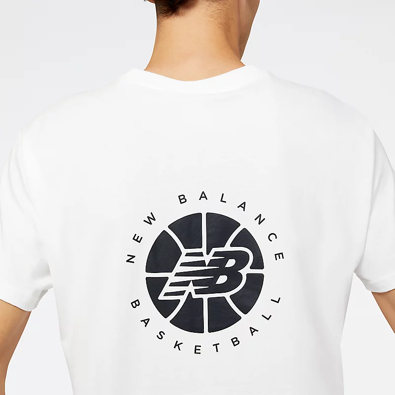 Męska koszulka NB Hoops Essentials Fundamental – BIAŁA