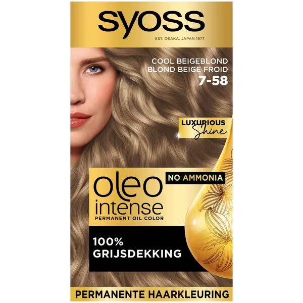 Syoss Oleo Intense 7-58 vēsi bēša blonda matu krāsa
