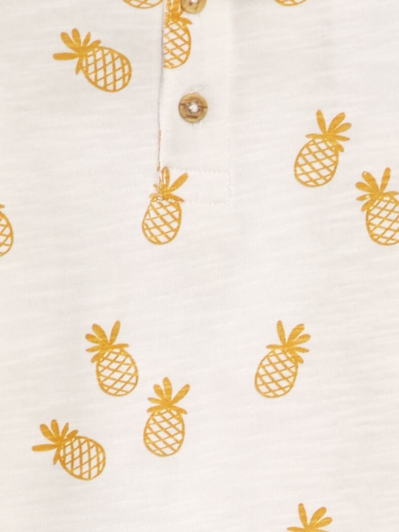 Poloshirt met motief - WIT