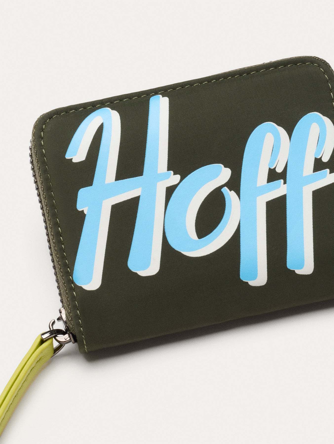 CARTERA NYLON LOGO VERDE OSCURO