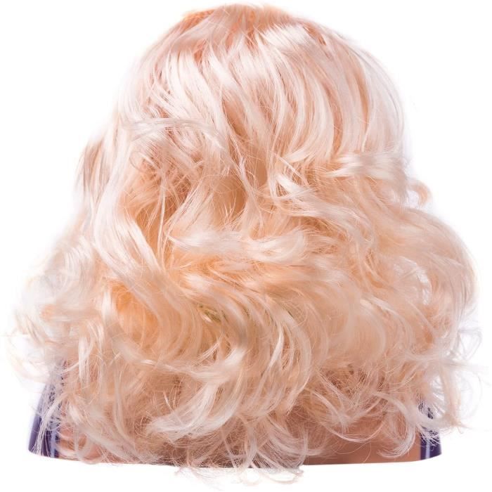Tête à Coiffer et Maquiller - 34 Pièces - Jeu d'imitation - Rose - Enfant Fille