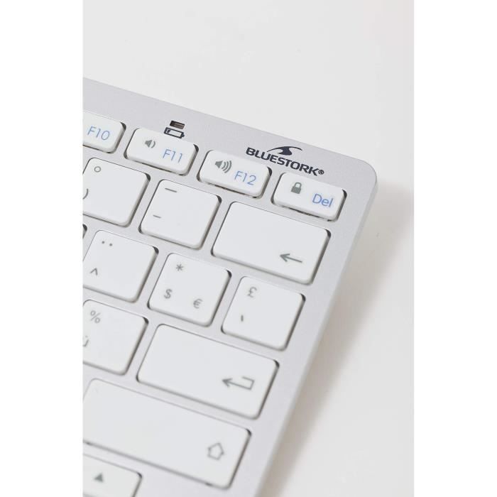 Teclado sem fio Bluetooth - BLUESTORK - MINI MAC - Compacto - Compatível com Mac - Branco
