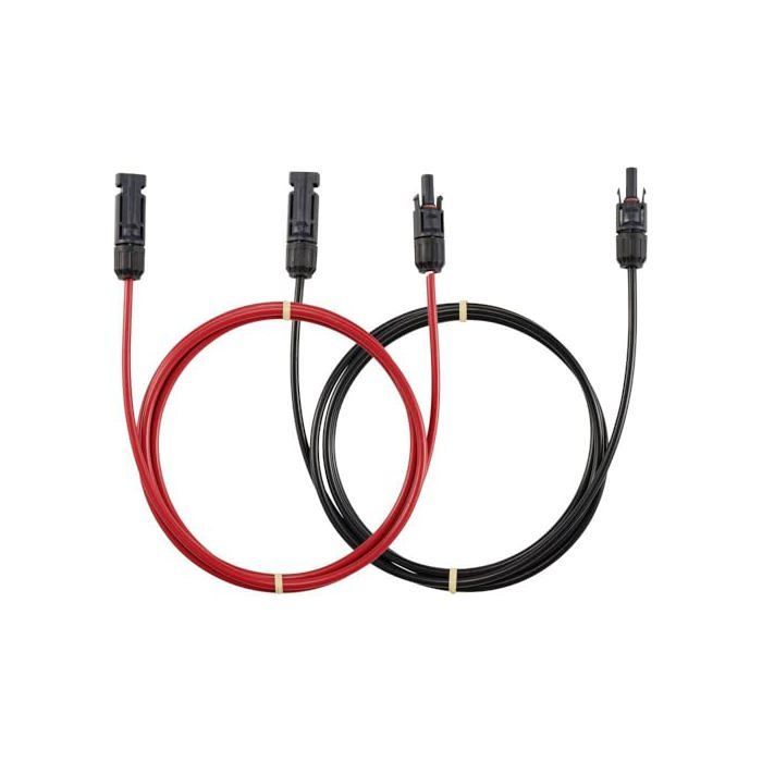 Câble rallonge solaire - sygonix - 6 mm² - 3 m - Connecteur mâle et femelle - Lot de 2 - Adapté pour connexion solaire