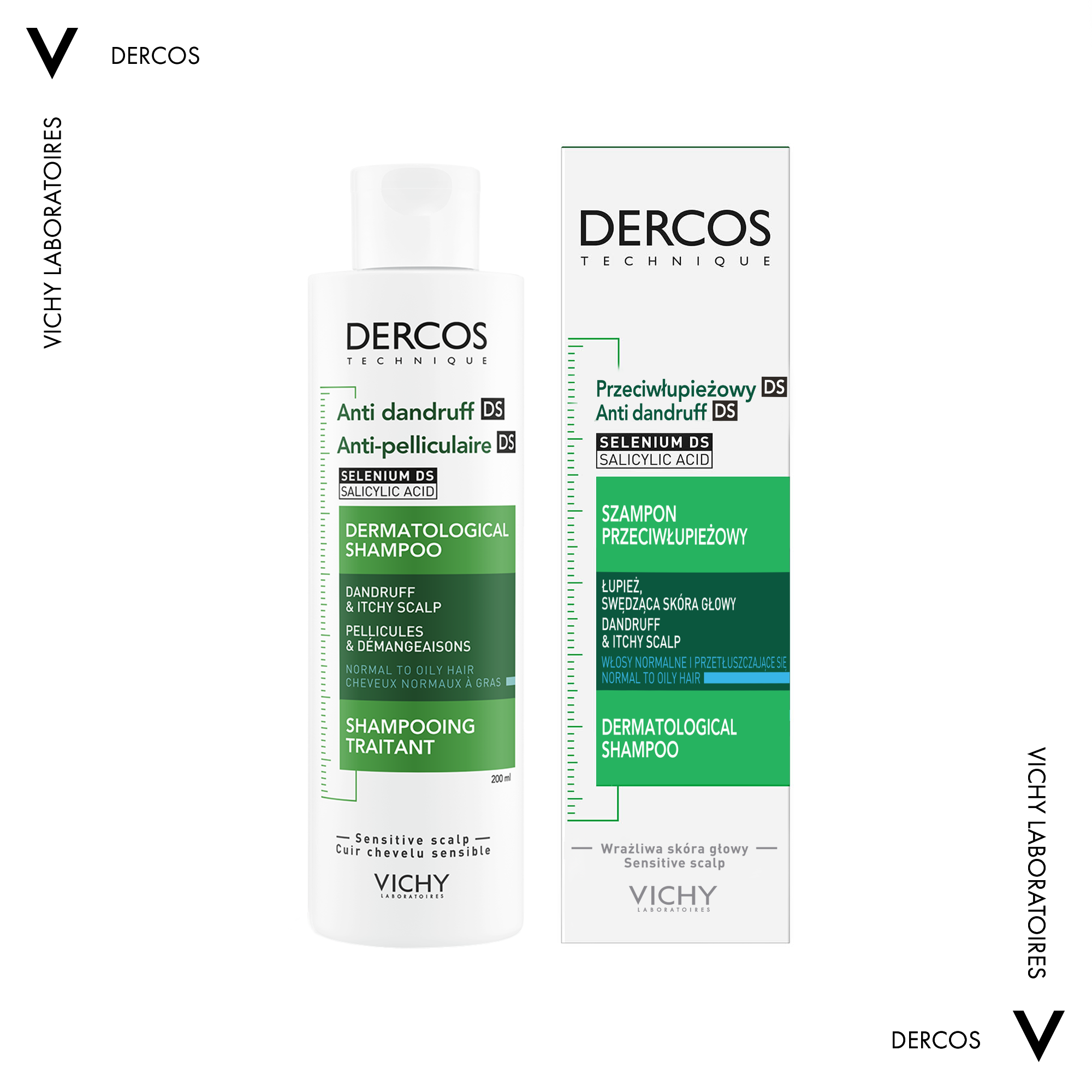 Vichy matu šampūns Dercos 200 ml