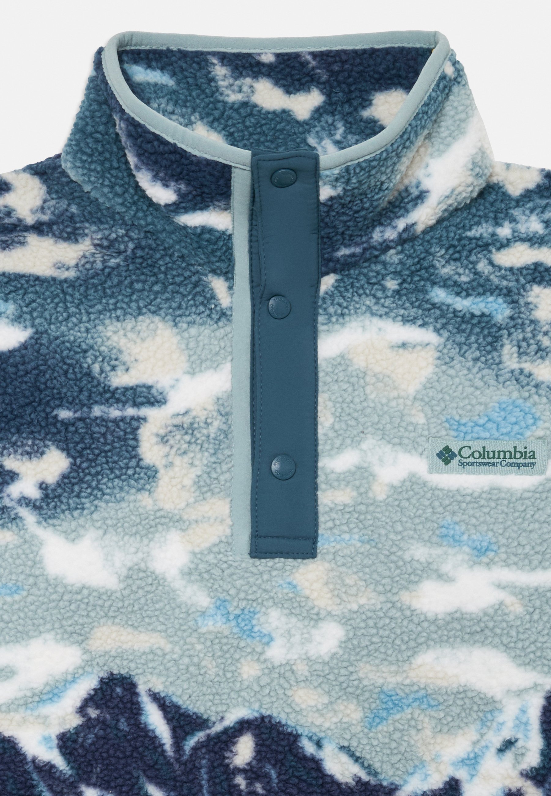 Columbia HELVETIA PRINTED HALF SNAP - Fleece trui - crushed blue/everblue