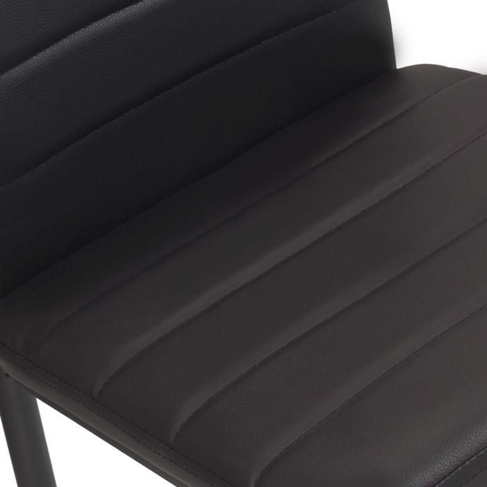 IDMARKET Set of 6 ROMANE dining chairs with black quilted seat