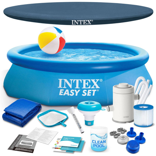 Basen ogrodowy rozporowy 305x76cm Intex zestaw 15w1