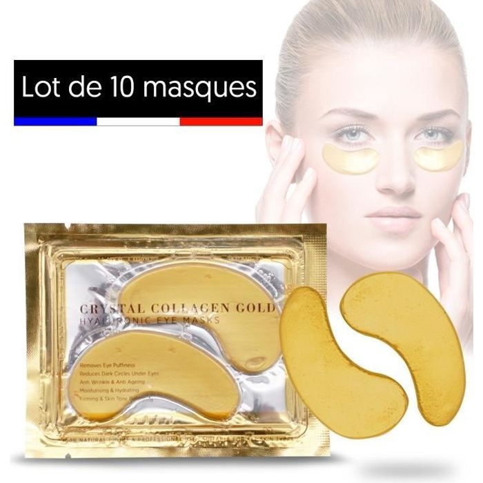 Masque or visage x10 FirstBeauty® - Patch yeux creme hydratante visage pour un effet anti vieillissement Soin visage Femme