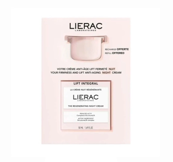 Lierac Lift Integral zestaw regenerujący krem na noc 50 ml   refill kremu 50 ml