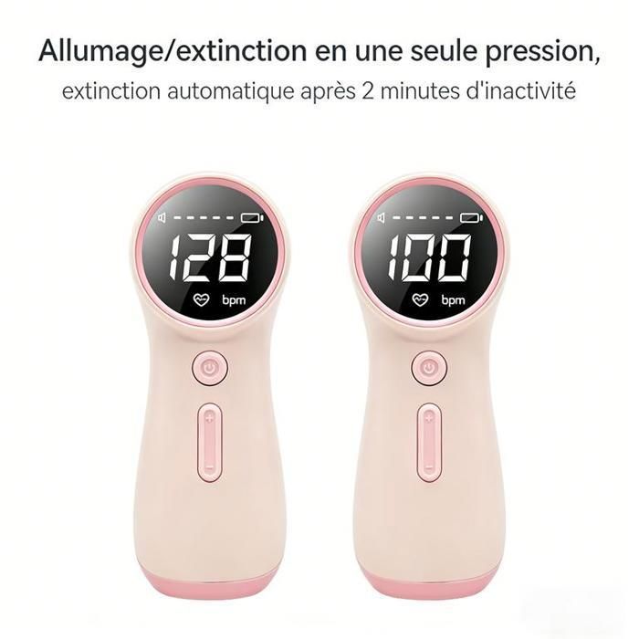 High-sensitivity 2.5MHz audio baby monitor with LCD screen, fetal monitoring, heartbeat monitor, portable, gel kit included