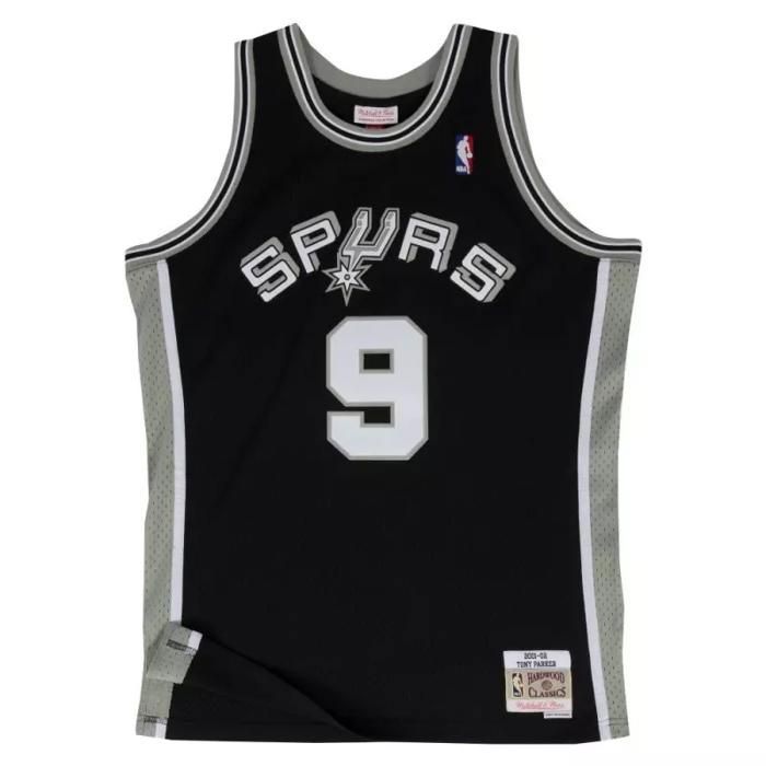 NBA Drakt Tony Parker San Antonio SPURS 2001-02 Mitchell & Ness Hardwood Classics swingman Svart -Mitchell & Ness- Størrelse: S