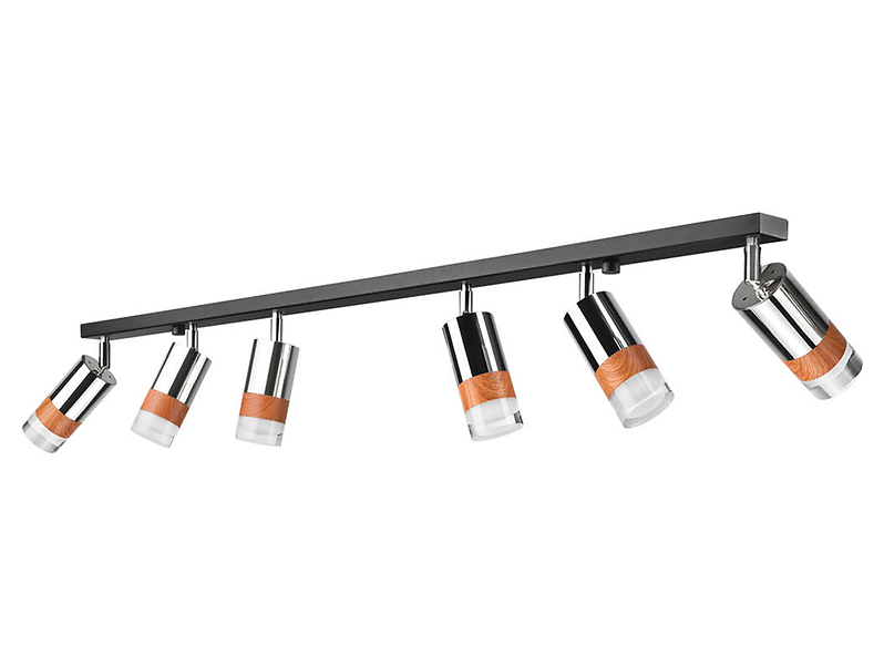 Spot Aurora 6-punktowy metalowy srebrny