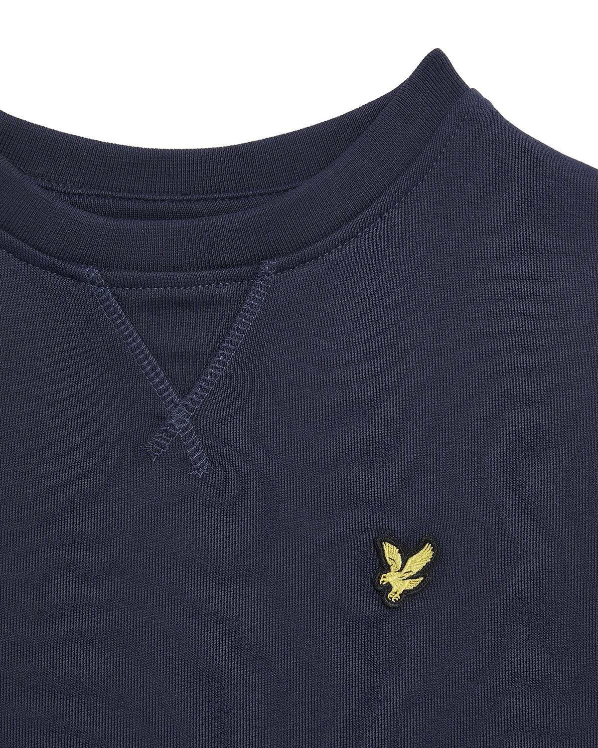 Lyle & Scott Megztinis su apvalia kaklu - Tamsiai mėlynas