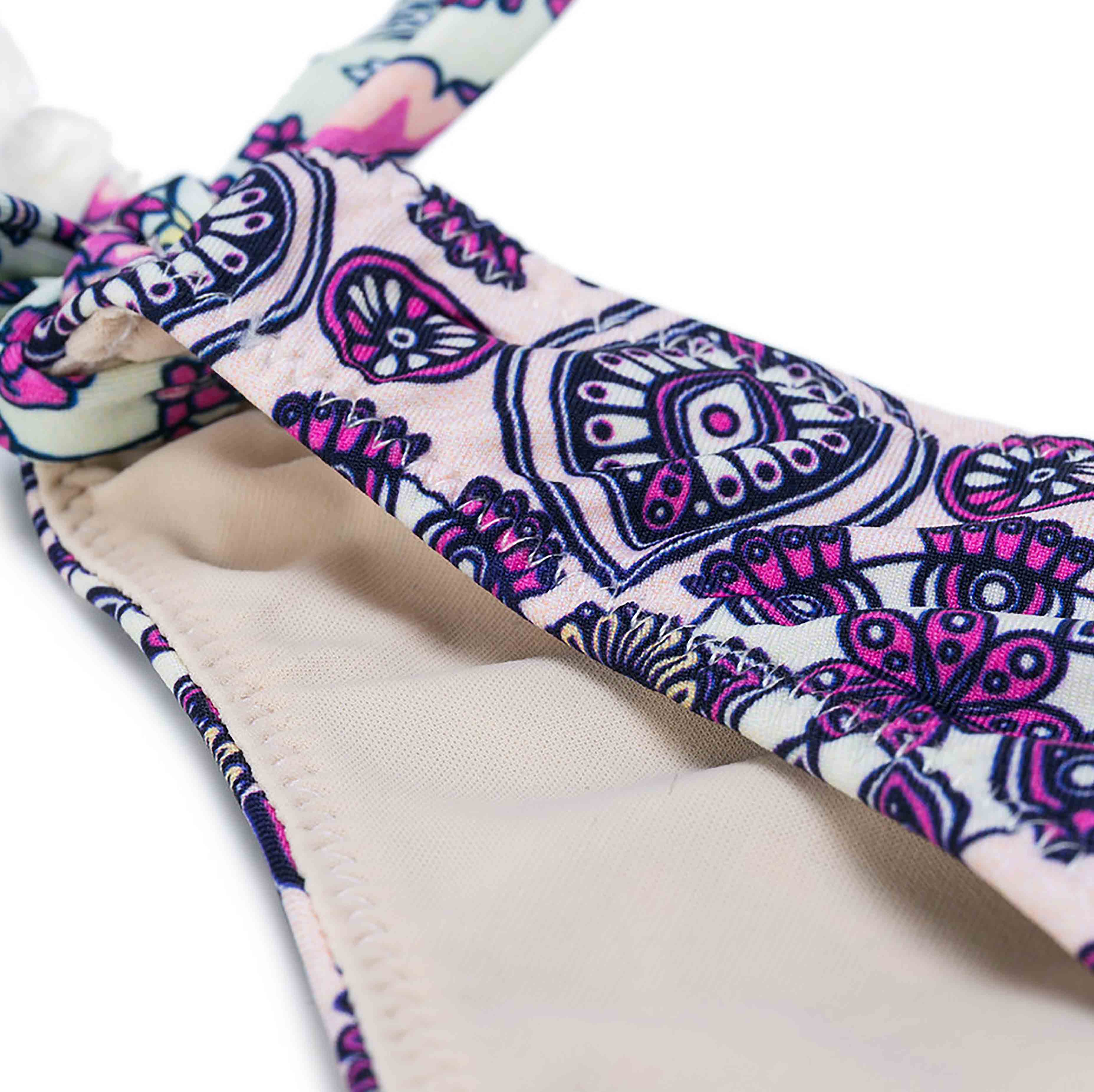 Roze babybikini met zigeunerprint