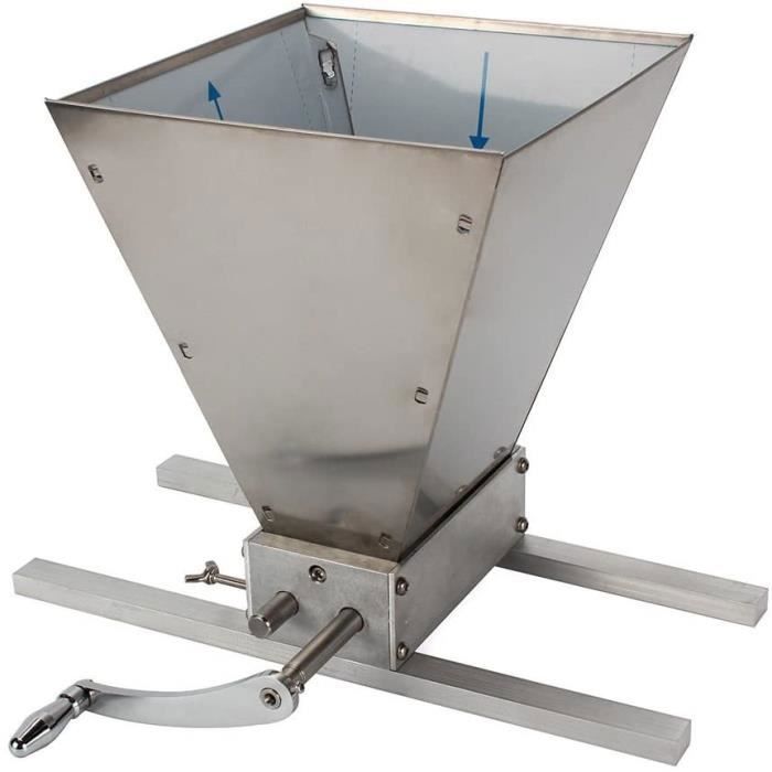 Malzmühle aus Edelstahl, verstellbarer Brecher für Brauer, 8 lbs, Lieferung/min in Deutschland