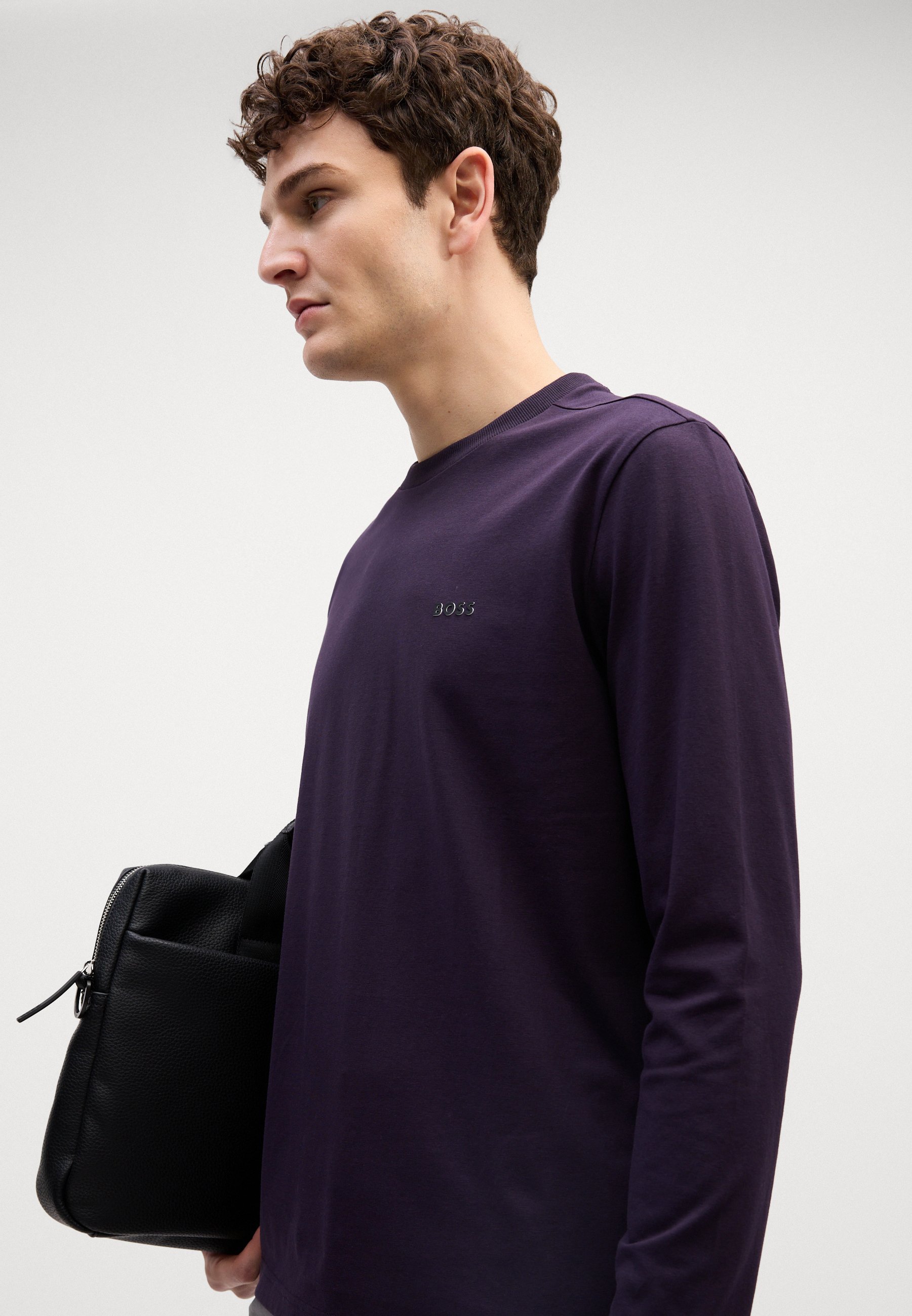 BOSS TEE LONG - Top met lange mouwen - medium paars