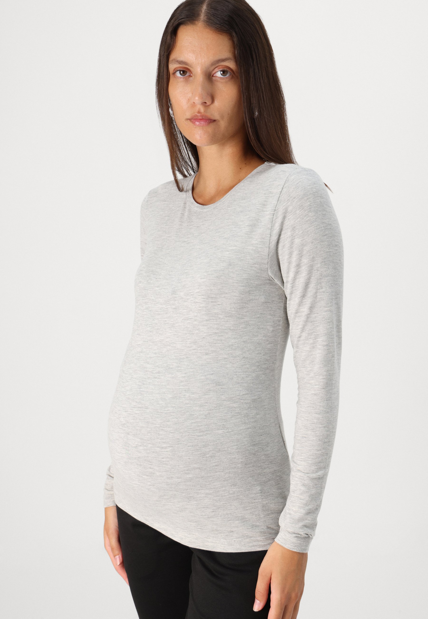 ONLY MATERNITY OLMSIGRID - Langarmshirt - Hellgrau