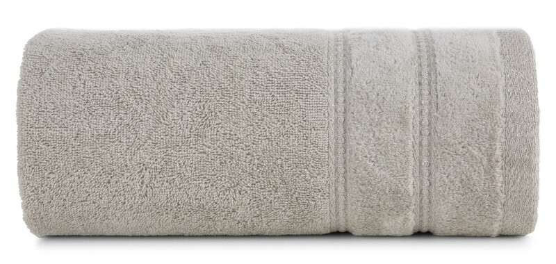 Ręcznik Glory 30x50 beżowy z bordiurą i błyszczącą nicią 500 g/m2