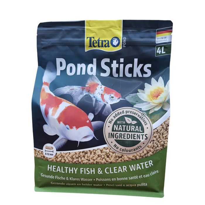 Fischfutter – Teich – Teichsticks – 4 l – Granulat – Angereichert mit Vitamin C
