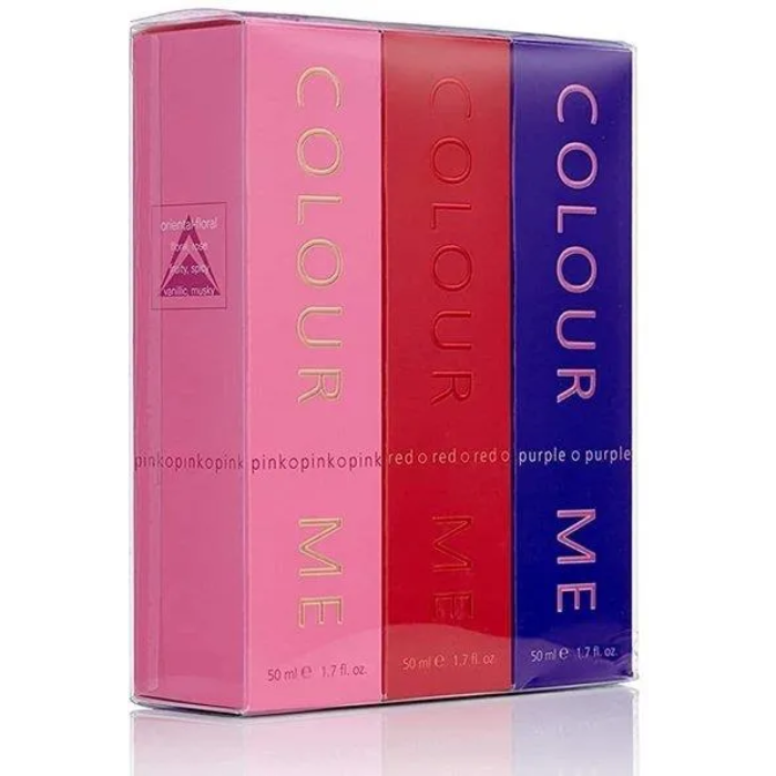 Color Me Trojni paket rdeča/roza/vijolična
