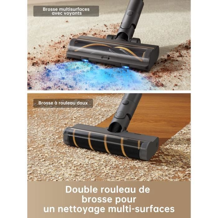 Aspirapolvere senza fili Dreame R20, potente aspirazione da 190 AW, ideale per la pulizia della casa, dei peli di animali e dei tappeti.