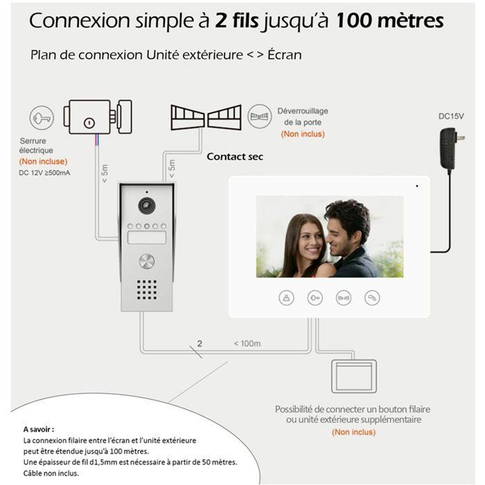 Videodeurintercomsysteem - KYF - Bedraad - Wi-Fi-verbinding - 7