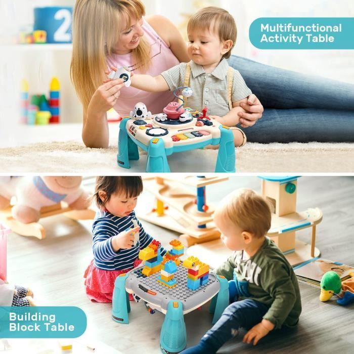 Mesa de actividades 10 en 1 para bebés - ZGEER - Juguete musical para el desarrollo - Blanco - A partir de 12 meses