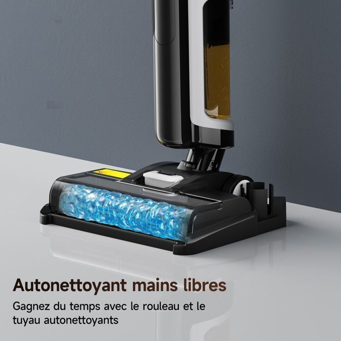 Aspirateur Balai Laveur Sans Fil-2026 Redkey W12 SE-Autonomie 45 Min,Désinfection électrolytique,Anti-enchevêtrement des Cheveux