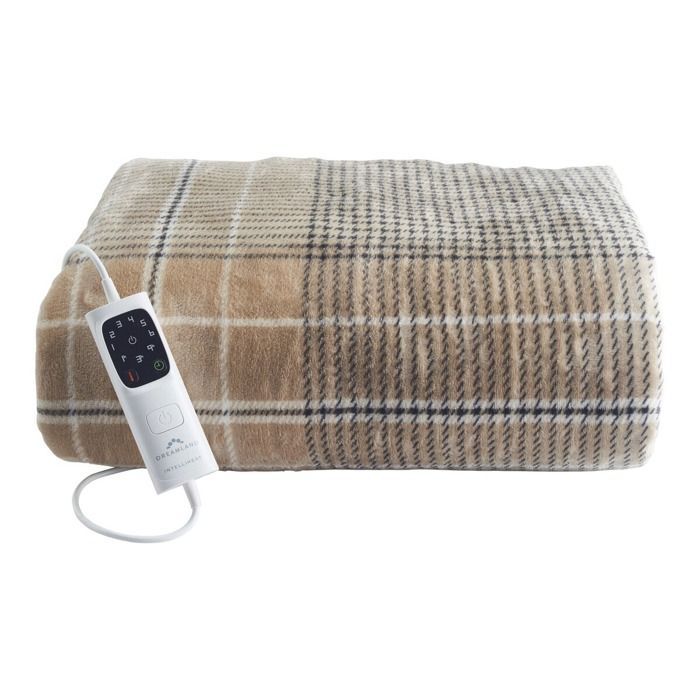 Coperta riscaldata Dreamland Indulgent Days XL 180x140 cm Tartan Beige