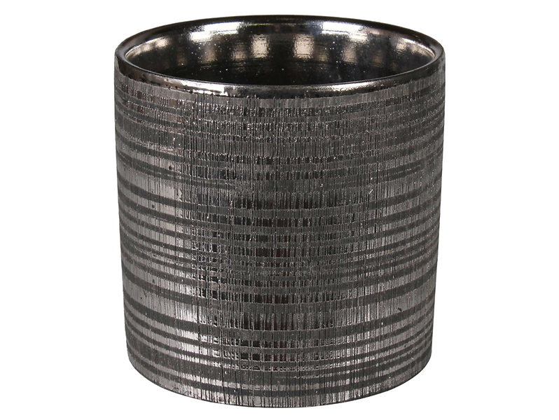 Osłonka na doniczkę Arne 13 cm ceramiczna czarna