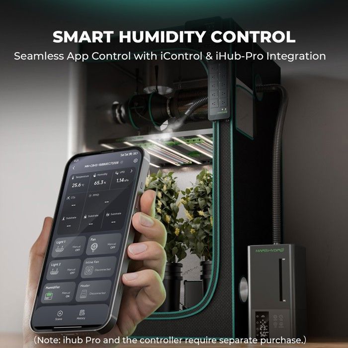 Mars Hydro 6L ultrasone luchtbevochtiger met koele mist en slimme app-bediening via iControl 2