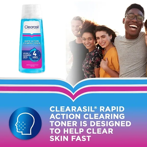 Clearasil Rapid Action Tiefenreinigungs-Gesichtswasser gegen Akne, 200 ml