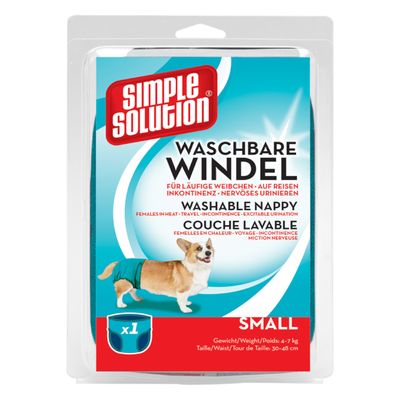 Vaskbar bleie til hund fra Simple Solution - Tispe