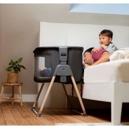MAXI-COSI Tori Co-Sleeping Crib, ultra-compact folding, lightweight, from birth to 6 months (up to 9kg), Beyond Graphite eco