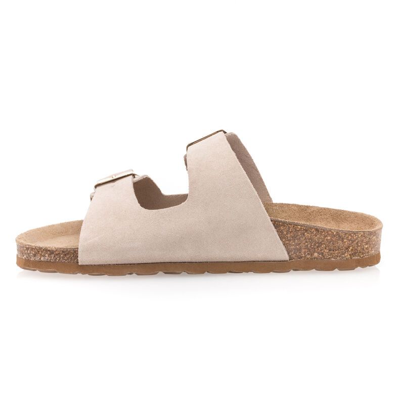 Sandalias beige para mujer / Zapatos de punta abierta