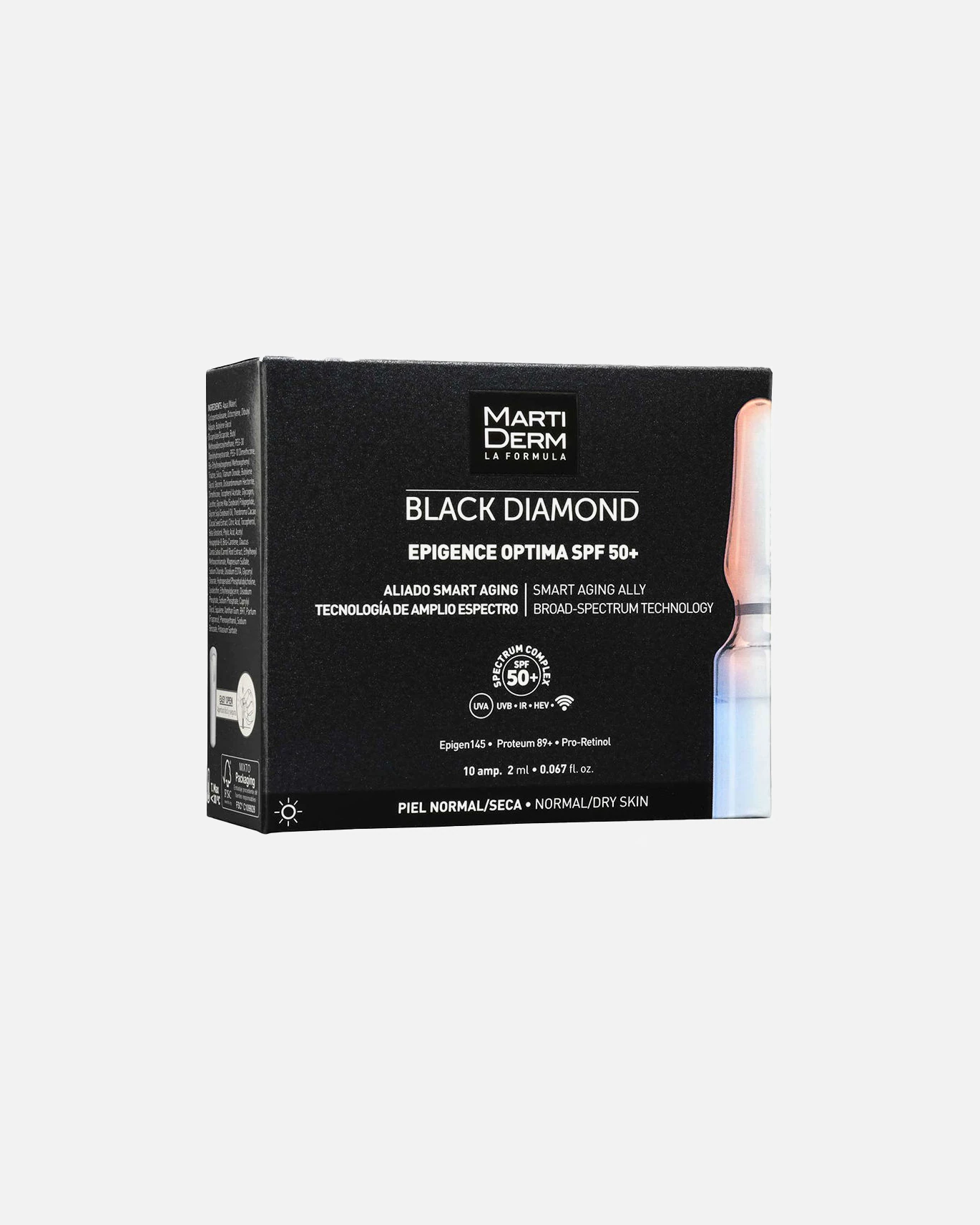 Martiderm Black Diamond Epigence Optima Ampoules Peaux Normales-sèches Spf50+ 30 X