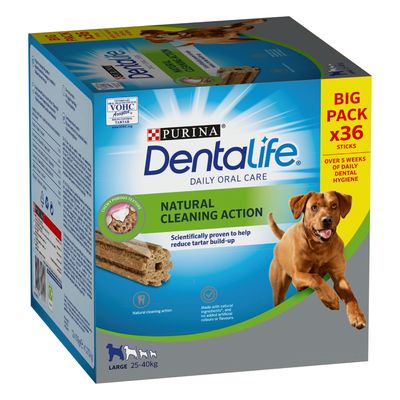 PURINA Dentalife Snack per l'igiene dentale quotidiana per cani di taglia grande (25-40 kg)