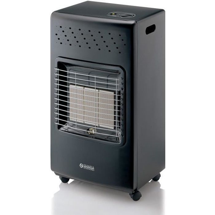 Cocina de gas - Olimpia Splendid - 99387 Stovy Infra Black - Infrarrojos - 4200 W - Negro