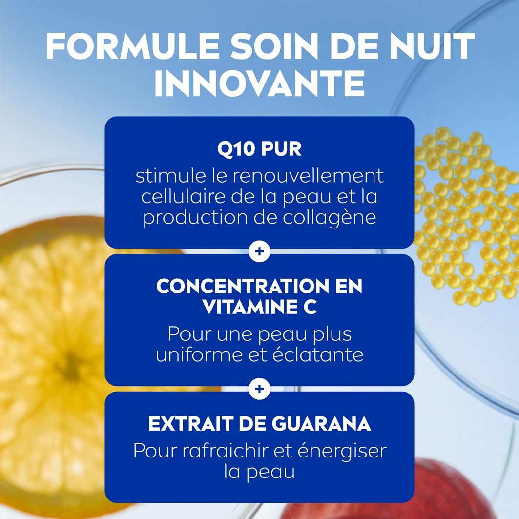NIVEA Crème visage Nuit Anti-rides Booster d'éclat Vitamine C