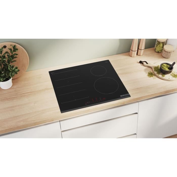 Induction hob - BOSCH SERIES 6 PIX631HC1E - 4 cooking zones - 7400 W - Multitouch+ - Flex zone - Black