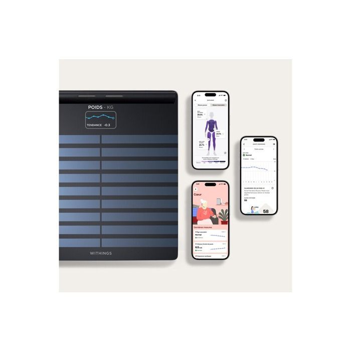 Withings Connected Scale – Körperscan – Schwarz – 180 kg – Gewichtsmessung und erweiterte Gesundheitsfunktionen
