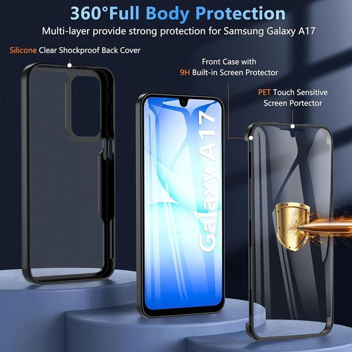 Custodia protettiva - BOOLING - per Samsung Galaxy A17 5G/4G - Rigida - Antiurto - Nera