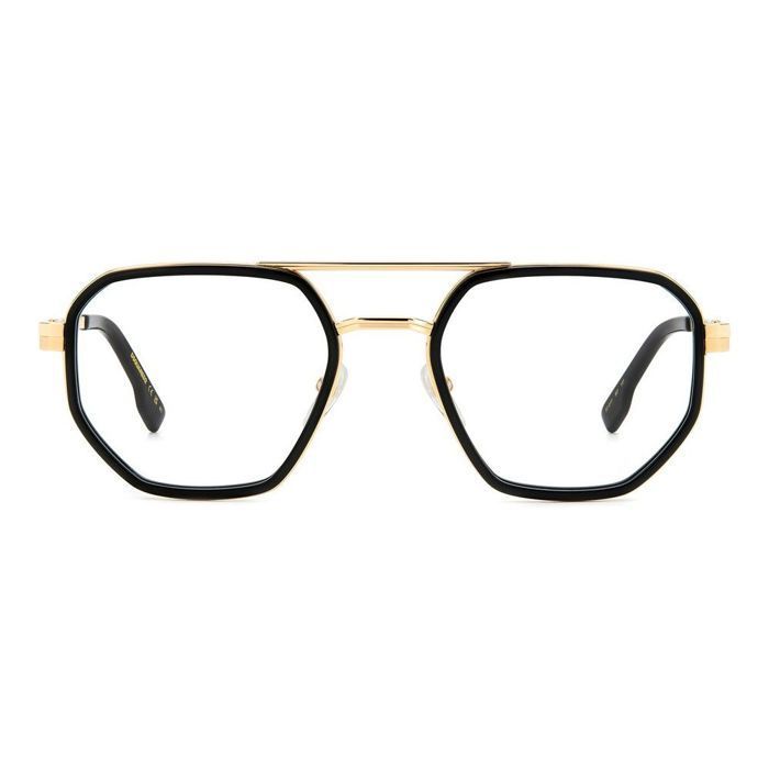 Óculos de grau masculinos Dsquared2 D2 0111 52/20/145 em metal preto.