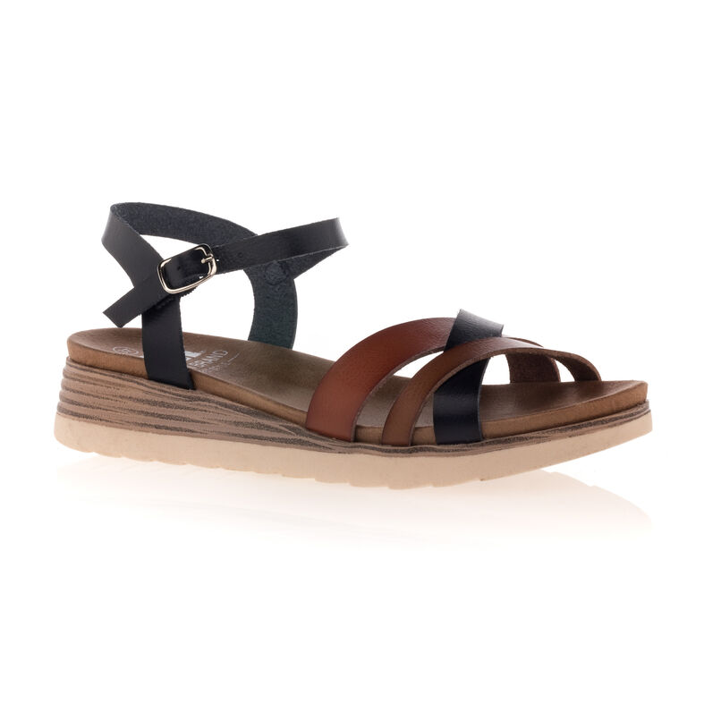 Svarte sandaler / sko med åpen tå til dame
