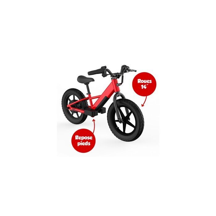 Wispeed WIKIDS Electric Balance Bike, Red, 14